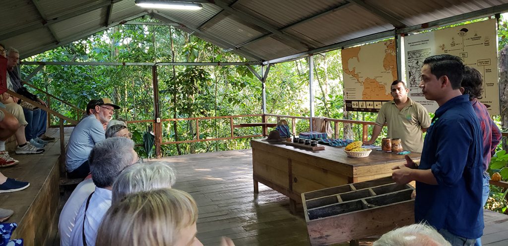 Niños aprendiendo sobre ecología en Tirimbina