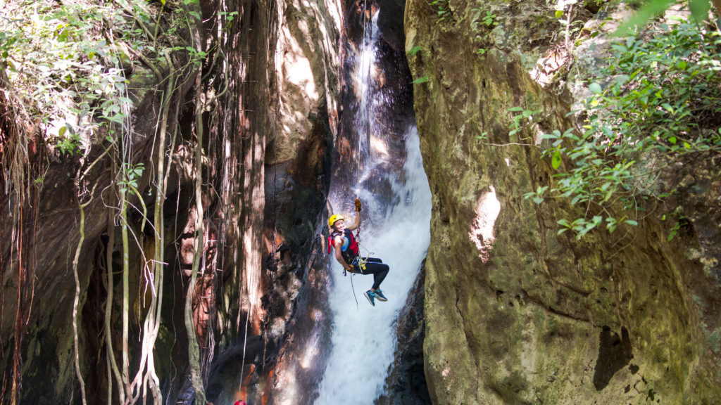 Escalada en cañón de Guanacaste, Costa Rica