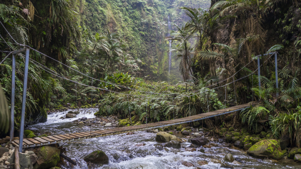 Puente colgante en Río Agrío, Valverde Vega, Alajuela